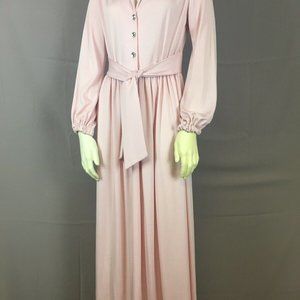 Ayres Unlimited Pink Vtg Maxi Dress Wmns vtg k102